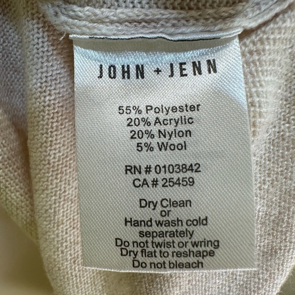 John + Jenn asymmetrical ruffled sweater in sand color - Picture 8 of 11